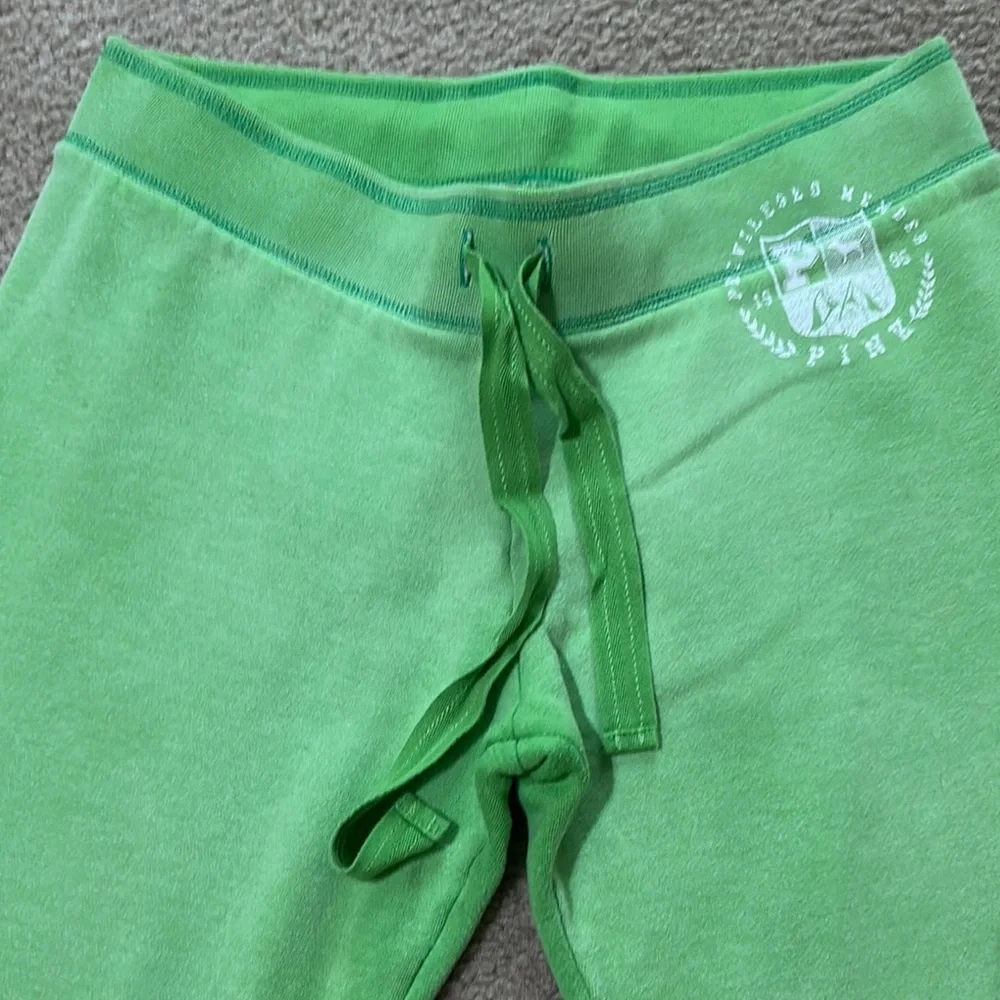 PINK Victoria’s Secret Green Crop Sweatpants - Size M - Picture 3 of 7